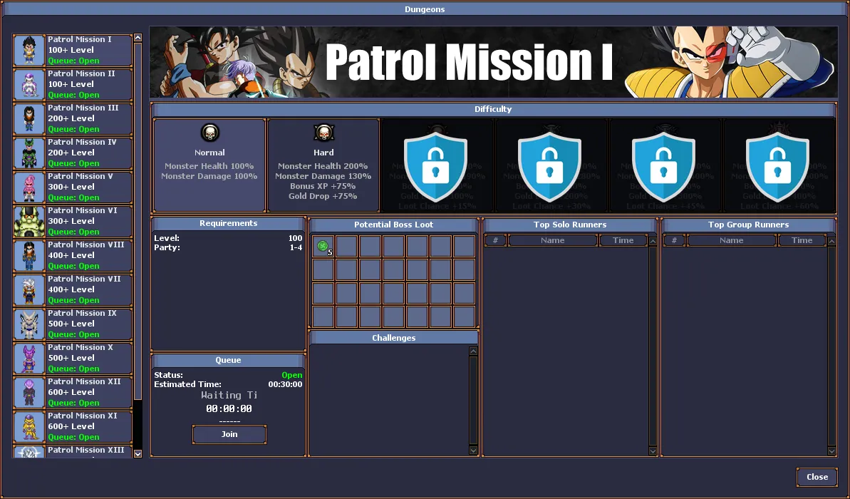 Patrol Missions & difficulty tiers